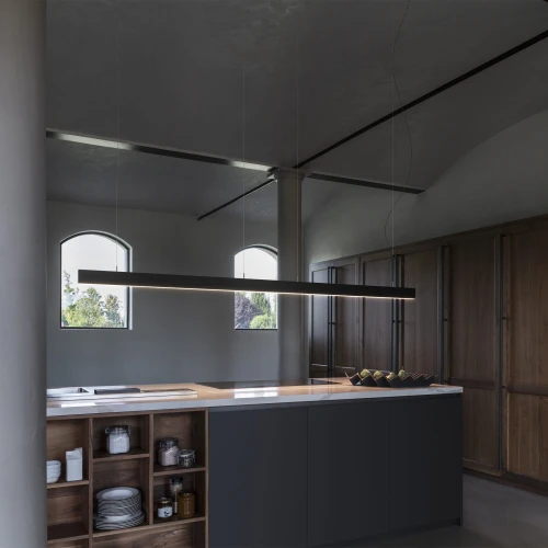 System szynowy FLUO_KIT_SINGLE_STEEL_CABLE_2_MT_+_WH_CEILING_CUP