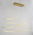 Lampa wisząca WAVES złota złota LED 1 LED złota wys.160cm zdj.1
