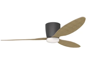 Lampa wisząca VENETI CCT + Remote Control BK/TEAK WOOD czarna 1xLED wys.22cm