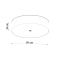 Plafon Sollux SKALA czarny E27 szer.50cm