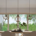 Lampa wisząca Sollux ARANCIA naturalne drewno E27 wys.100cm