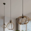 Lampa wisząca Sollux ARANCIA naturalne drewno E27 wys.100cm