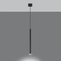 Lampa wisząca Sollux PASTELO 1 czarna G9 wys.100cm