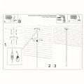 Lampa wisząca Sollux PASTELO 1 czarna G9 wys.100cm