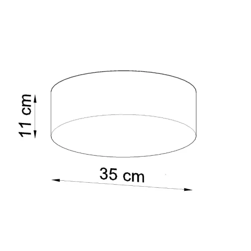 Plafon Sollux ARENA biała E27 szer.35cm