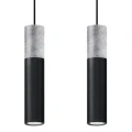 Lampa wisząca Sollux BORGIO 2 czarna GU10 wys.90cm