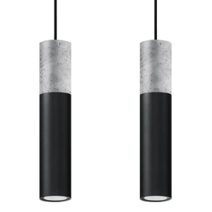 Lampa wisząca Sollux BORGIO 2 czarna GU10 wys.90cm
