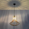 Lampa wisząca Sollux ELZA drewniany E27 wys.110cm