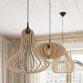 Lampa wisząca Sollux ELZA drewniany E27 wys.110cm