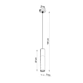 Lampa wisząca Sollux PABLO czarna GU10 wys.105cm