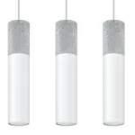 Lampa wisząca Sollux BORGIO 3L biała GU10 wys.90cm