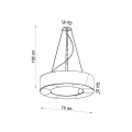 Lampa wisząca Sollux SATURNO SLIM 70 czarna E27 śr.70cm wys.102cm