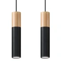 Lampa wisząca Sollux PABLO 2 czarna GU10 wys.90cm
