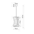 Lampa wisząca Sollux ORIANA drewniany E27 wys.107cm