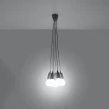 Lampa wisząca Sollux DIEGO 5 szara E27 wys.90cm