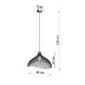 Lampa wisząca Sollux UMB czarna E27 wys.125cm