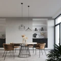 Lampa wisząca Sollux UMB czarna E27 wys.125cm