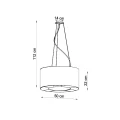 Lampa wisząca Sollux SATURNO 50 czarna E27 śr.50cm wys.112cm