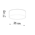 Plafon Sollux ARENA szary E27 szer.25cm