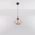 Lampa wisząca Sollux POMPELMO naturalne drewno E27 wys.90cm
