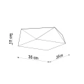 Plafon Sollux HEXA cekin E27 szer.40cm