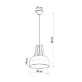 Lampa wisząca Sollux CASCO biała/naturalne drewno E27