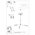 Lampa wisząca Sollux DUOMO 3D czarna E27 wys.100cm
