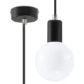 Lampa wisząca Sollux EDISON czarna E27 wys.106cm