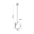 Lampa wisząca Sollux BLUM 1 czarna E27 wys.128cm
