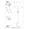 Lampa wisząca Sollux BLUM 1 czarna E27 wys.128cm