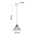 Lampa wisząca Sollux ANATA czarna E27 wys.95cm