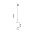 Lampa wisząca Sollux OTTO 15 biała E27 wys.125cm