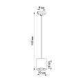 Lampa wisząca Sollux ORBIS 1 biała 1xGU10 wys.110cm