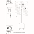 Lampa wisząca Sollux ORBIS 1 biała 1xGU10 wys.110cm