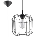 Lampa wisząca Sollux CELTA czarna 1xE27 wys.95cm