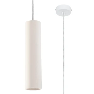 Lampa wisząca SOLLUX ceramiczna NANCY biała 1xGU10 wys.132cm