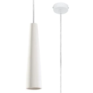 Lampa wisząca SOLLUX ceramiczna ELECTRA biała 1xGU10 wys.132cm