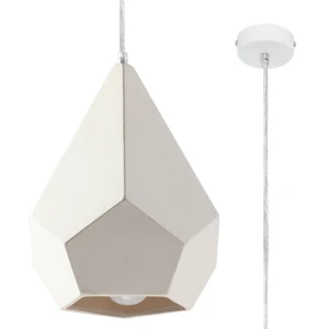 Lampa wisząca SOLLUX ceramiczna PAVLUS biała 1xE27 wys.135cm