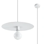 Lampa wisząca SOLLUX FLAVIO biała 1xE27 wys.105cm