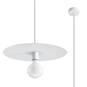 Lampa wisząca SOLLUX FLAVIO biała 1xE27 wys.105cm