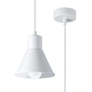 Lampa wisząca SOLLUX TALEJA 1 biała E27 wys.120cm