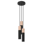 Lampa wisząca SOLLUX PABLO 3P czarna wys.100cm