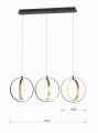 Lampa wisząca LED trójka Aviano VALLA 7134-0310