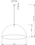 Lampa wisząca Sigma Sfera 90 biały/miedź