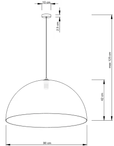 Lampa wisząca Sigma Sfera 90 biały/miedź