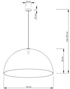 Lampa wisząca Sigma SFERA 50 biały/złoty