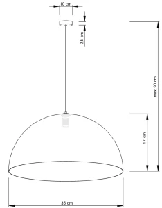 Lampa wisząca Sigma SFERA 35 biały/złoty