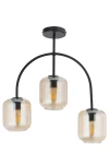 Plafon Sigma SHINE 3 czarny/bursztynowy