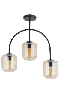 Plafon Sigma 32244 SHINE 3 czarny/bursztynowy