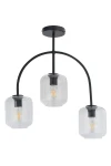 Plafon Sigma SHINE 3 czarny/transparentny
